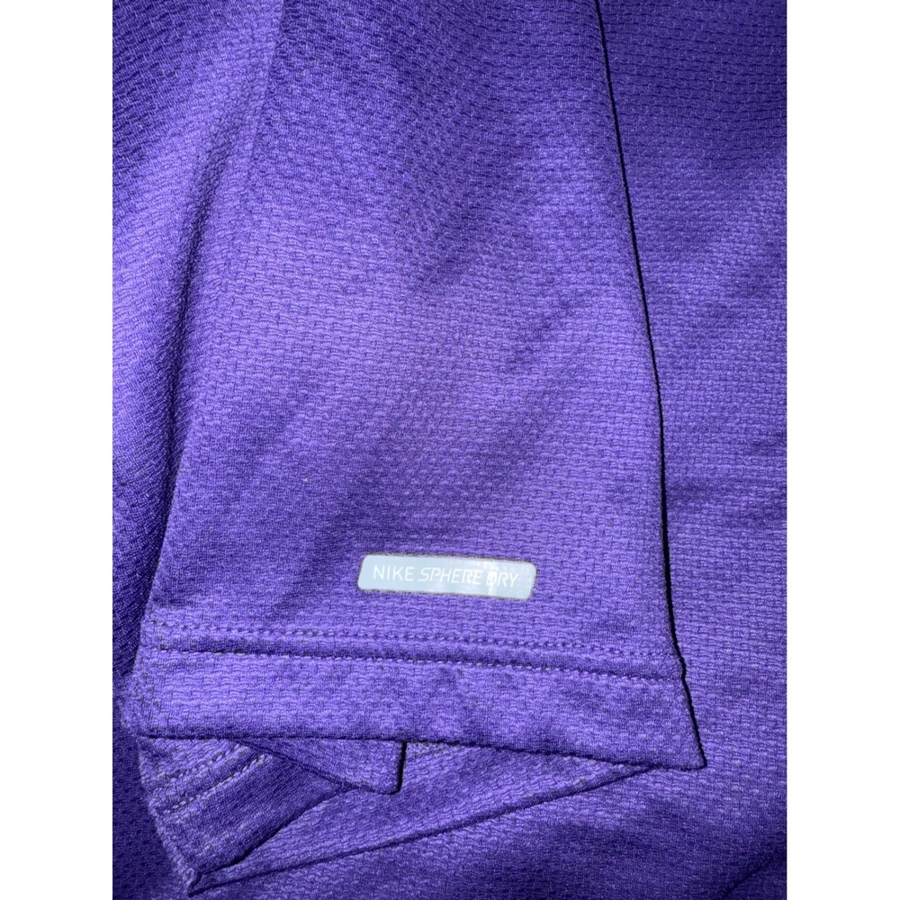 Nike Team LSU Tigers Mock Neck Shirt XL Purple Gold Vintage Dri-Fit Jersey Top - Picture 5 of 7